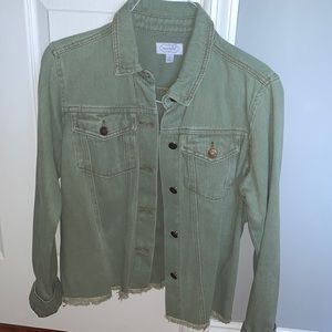 Green Jean jacket